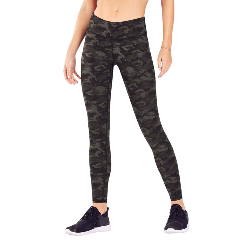 Fabletics Grey Black Camo Print Leggings Tights XS